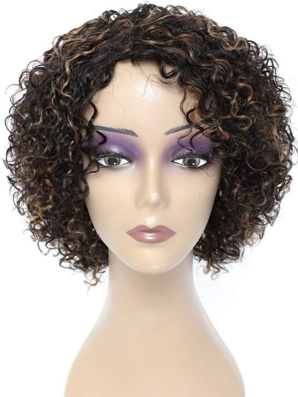Short Curly Human Hair Wig for Black Women, 8 Inch Kinky Curl, Brazilian Hair